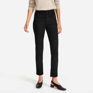 Everlane High Rise Straight Black Cheeky Jean
